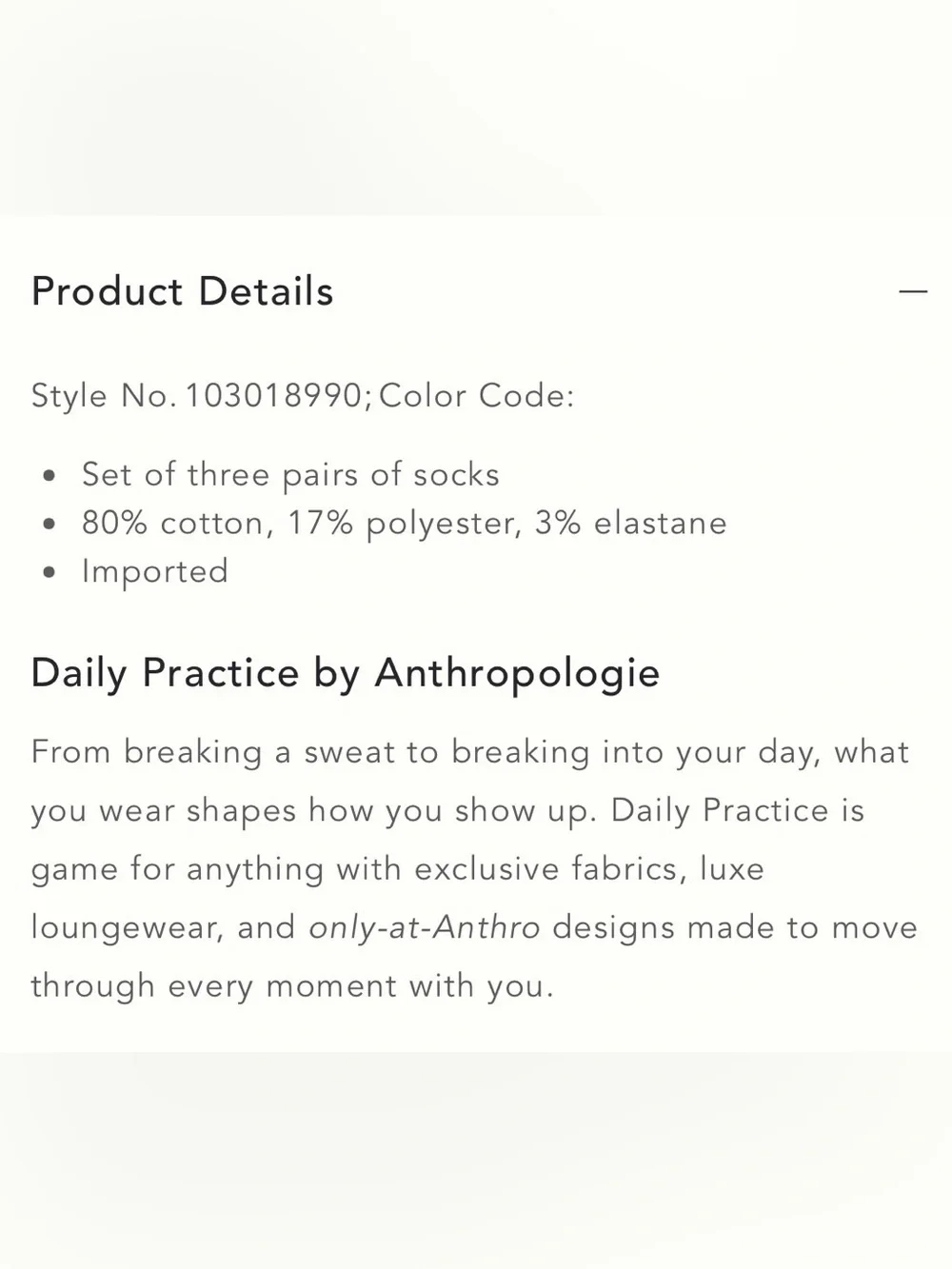 NWT Daily Practice by Anthropologie Set of 3 Striped Crew Socks 🧦